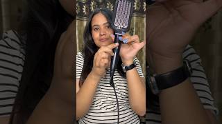 Trying Philips Hair Straightener Brush  Is it worth it or not   Aayushi Kalher [upl. by Sutelc]