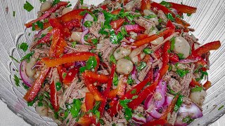 Бомба Салат Тбилиси Грузинский салат Сытно и вкусно  173 [upl. by Enyluqcaj602]