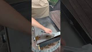 Restoring a Rusted Blackstone Griddle with No Powertools  Removing Rust [upl. by Lamont586]