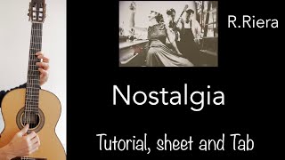 Nostalgia RRiera Guitar lesson sheet and Tab [upl. by Eikcuhc]