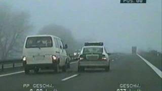 Crazy van driver on german highway [upl. by Notsgnal]