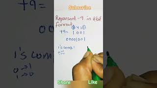 2s complement of negative binary number representation complement binary bit word shorts [upl. by Ellak]