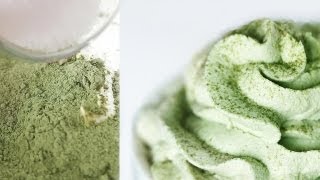 Green Tea Whipped Cream Recipe 녹차 생크림 만들기 [upl. by Jadda]