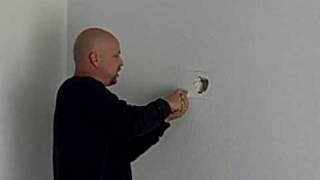 Drywall Repair How To Patch a Small Hole Part 1 of 2 [upl. by Ahseram708]