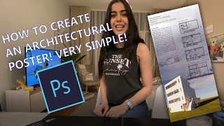 Adobe Photoshop Tutorial 2  How to make architectural poster very easy and fast [upl. by Eihcir]