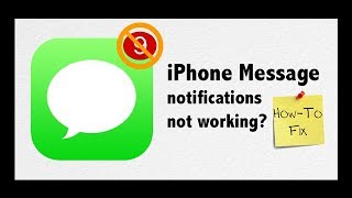 Are You Not Getting Text or Message Notifications Alerts or Sounds on iPhone How to Fix [upl. by Vin300]