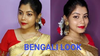 Bengali Makeup Look 💄 Step by step makeup and tips🥰 [upl. by Garlen664]