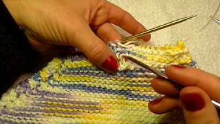 Fix a Dropped Stitch in Garter Stitch Knitting [upl. by Annwahsal]