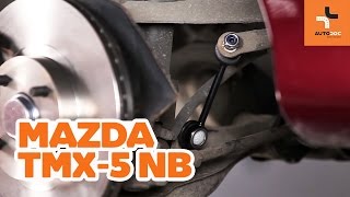 How to change front anti roll bar link on MAZDA MX5 TUTORIAL  AUTODOC [upl. by Aoket95]