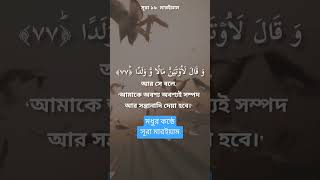 মধুর কন্ঠে সূরা মারইয়াম suramariyam islamicvideo shorts [upl. by Anirtruc]