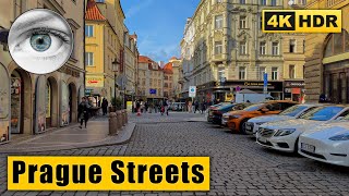 Prague 4k Walking Tour Vinohradská  Wenceslas Square  Old Town 🇨🇿 Czech Republic HDR ASMR [upl. by Rubenstein]