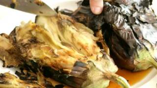 GreekFoodTv☼ Roasted Eggplant quotCaviarquot Dip Spread and Salad Melitzanosalata 2 [upl. by Bryner]