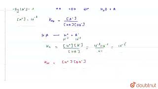 A weak monobasic01 M has a pH of 3 at a particulartempertaure25C When this acidisneutra [upl. by Klaus403]