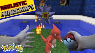 REALISTIC MINECRAFT POKEMON GO Origins S1 Ep3 Ash Battles Misty  Charmander Evolves [upl. by Aprile]