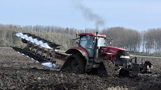 Case IH Puma 225cvx quoton tracksquot amp Kverneland 6schaarploeg [upl. by Francklin921]