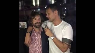 La festa per laddio al calcio di Pirlo Maldini lo ringazia Gattuso canta cori per lui [upl. by Berl964]