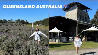 Exploring winery and lagoon in Queensland Australia 🍷🪻🦘 [upl. by Anauqahc]