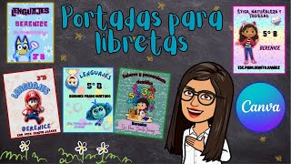 Cómo DISEÑAR PORTADAS para forrar tus libretas en CANVA [upl. by Florry]