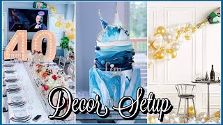 Classy Birthday Decoration Ideas At Home  40th Birthday Décor  Elegant Birthday Decoration Ideas [upl. by Aanas]