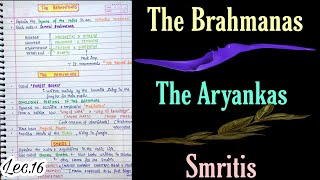 The Vedic LiteratureThe Brahmanas Aryankas Smritis  Ancient History  Lec16  An Aspirant [upl. by Blackstock]