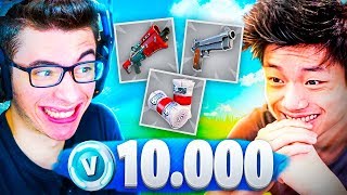 O FLAKES ME DESAFIOU VALENDO 10000 VBUCKS FORTNITE BATTLE ROYALE [upl. by Adnawt]