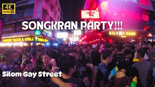 Bangkok SONGKRAN 2024 Silom GAY STREET  THAILAND [upl. by Angrist541]