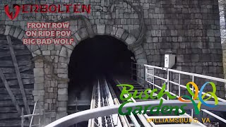 Verbolten Big Bad Wolf Front Row On Ride POV  Busch Gardens Williamsburg [upl. by Yrak]