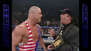 Kurt Angle vs Chris Benoit  SmackDown 2002 1 [upl. by Nyraf152]