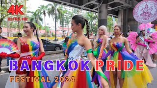 4K UHD BANGKOK PRIDE FESTIVAL 2024  LGBTQ Pride Parade Pride Month [upl. by Nilla]