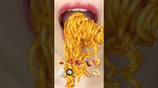 ASMR EMOJI FOOD 🍝🍕🍖🍗🍤🥚🍳🧀🌭🥟 이모지 먹방 sped up [upl. by Ainahtan]