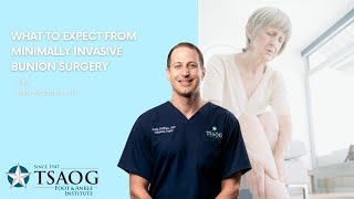 What to Expect From Minimally Invasive Bunion Surgery  Dr Justin Robbins [upl. by Ahsinrev808]