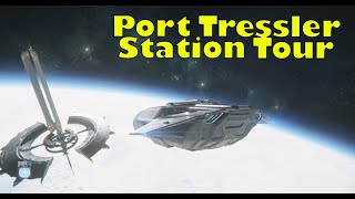 Star Citizen 38 Gameplay  A Tour of Port Tressler Microtech LPO Station [upl. by Ynahteb995]