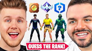 GUESS THE FORTNITE RANK vs Courage [upl. by Hetti107]