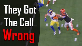 This was a BAD missed call at the end of Super Bowl 56 between the Los Angeles Rams Vs Bengals [upl. by Nalra]