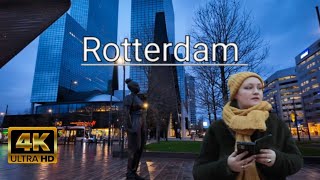 Professional Walking Tour of Rotterdam Netherlands 2024  4K60fps [upl. by Madian]