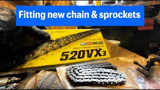 Chain amp sprockets again Honda crf 300l 4K [upl. by Einhpets225]