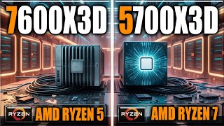 7600X3D vs 5700X3D Benchmarks  Gaming Benchmarks  Applications Tests [upl. by Alyn]