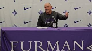 Furman Paladins Football Press Conference Furman furmanjoust furmanpaladins socon [upl. by Kcirddehs190]