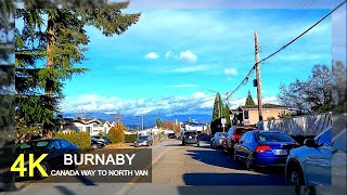 Beautiful Day Driving Burnaby to North Vancouver【4K】 Vancouver Autumn 2022 [upl. by Chem]