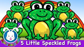 Five Little Speckled Frogs  Nursery Rhymes  MyVoxSongs [upl. by Oidacra]