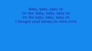 BabyJustin Bieber KARAOKE with lyrics [upl. by Jilli953]