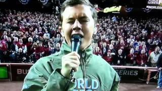 Scotty McCreery singing the National Anthem  game 1 of the [upl. by Yuu]