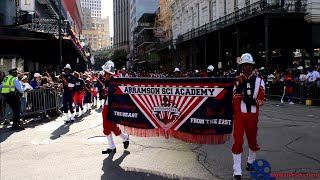 Abramson Sci Academy Marching Band On St Charles and Canal Street Krewe Of Femme Fatale 2024 [upl. by Liz]