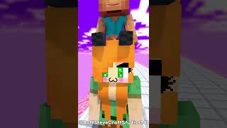 LOVE RUN Help Alex Save Baby Steve from Bad Entity Girl  Minecraft Animation minecraft shorts [upl. by Ammadis]