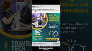 Travel Tech Show in London  LondonBusiness LondonEvents londonlife BusinessExpo BusinessEvents [upl. by Aynav]