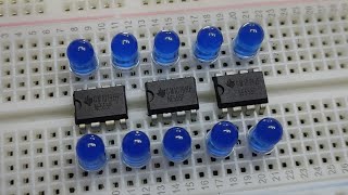 Electronic project Making an interesting LED effect with NE555 IC [upl. by Dawson]