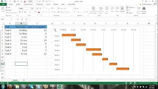 Gantt Chart Excel Tutorial  How to make a Basic Gantt Chart in Microsoft Excel [upl. by Rizika90]