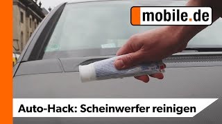 DIY Scheinwerfer polieren mit Zahnpasta  mobilede [upl. by Anwahsar]