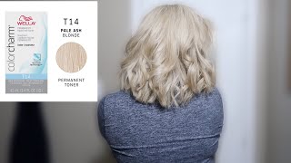 How to Tone Hair  Brassy to Ash Blonde Wella Toner [upl. by Glad992]