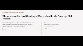 The catastrophic final flooding of Doggerland by the Storegga Slide tsunami  RTCLTV [upl. by Childs789]